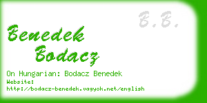 benedek bodacz business card